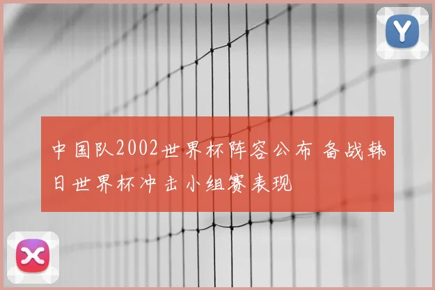 中国队2002世界杯阵容公布 备战韩日世界杯冲击小组赛表现